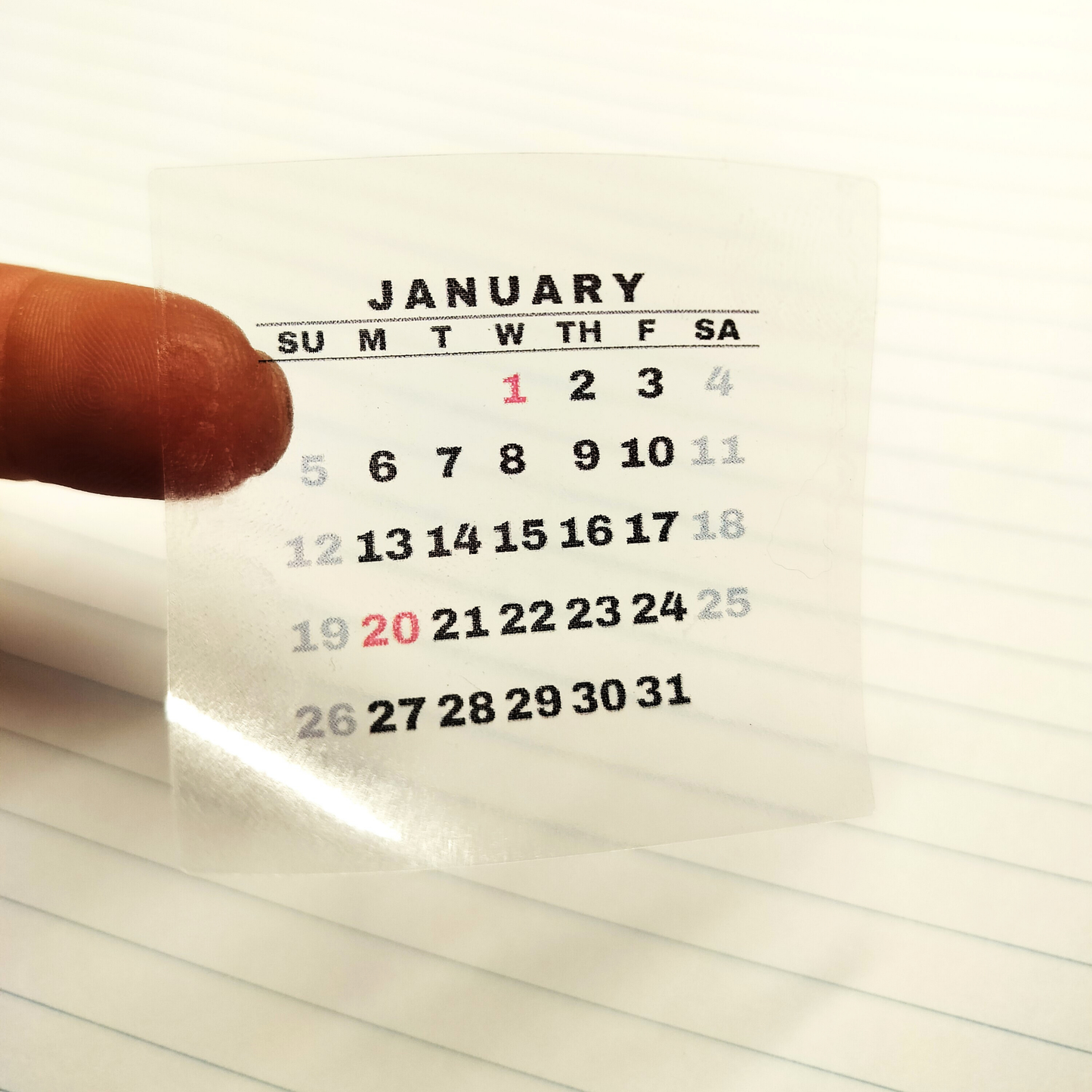 2025 Mini Desk Calendar, Printable Calendar Stickers, Instant Download, PDF & PNG