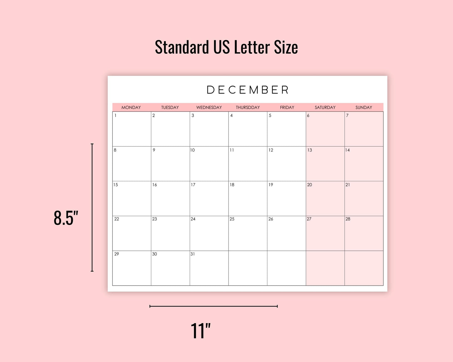 2025 Editable Monthly Calendar, Colorful