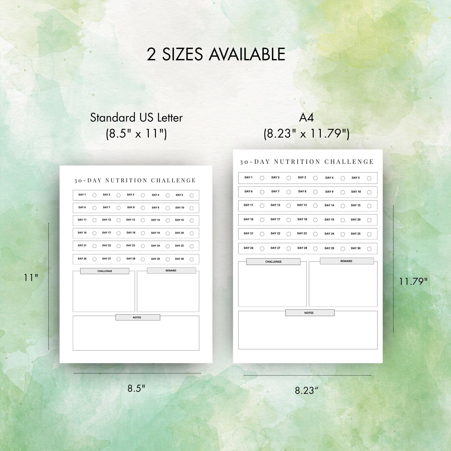 Printable Nutrition Planner, Meal Prep Planner, Weight Loss and Fitness Tracker, Recipe Journal, Digital Download