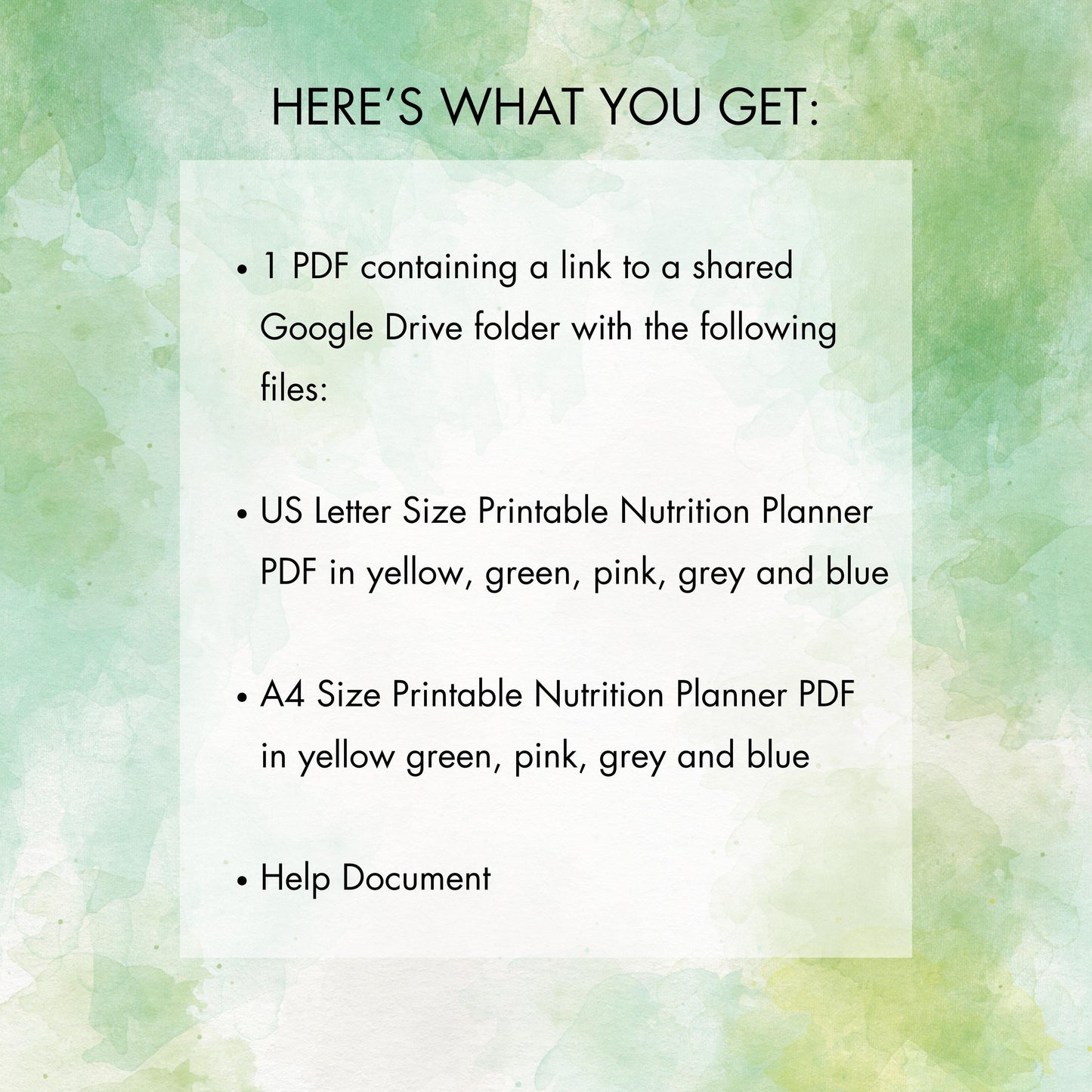 Printable Nutrition Planner, Meal Prep Planner, Weight Loss and Fitness Tracker, Recipe Journal, Digital Download