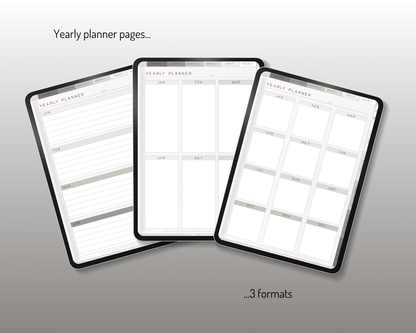 Undated Quarterly Digital Infinity Planner, Hyperlinked Project Management Planner, Basic Digital Planner PDF for Android or iPad