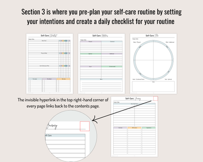 Self-Care Essentials Printable Workbook, Start a Self-Care Routine, Self-Care Planner