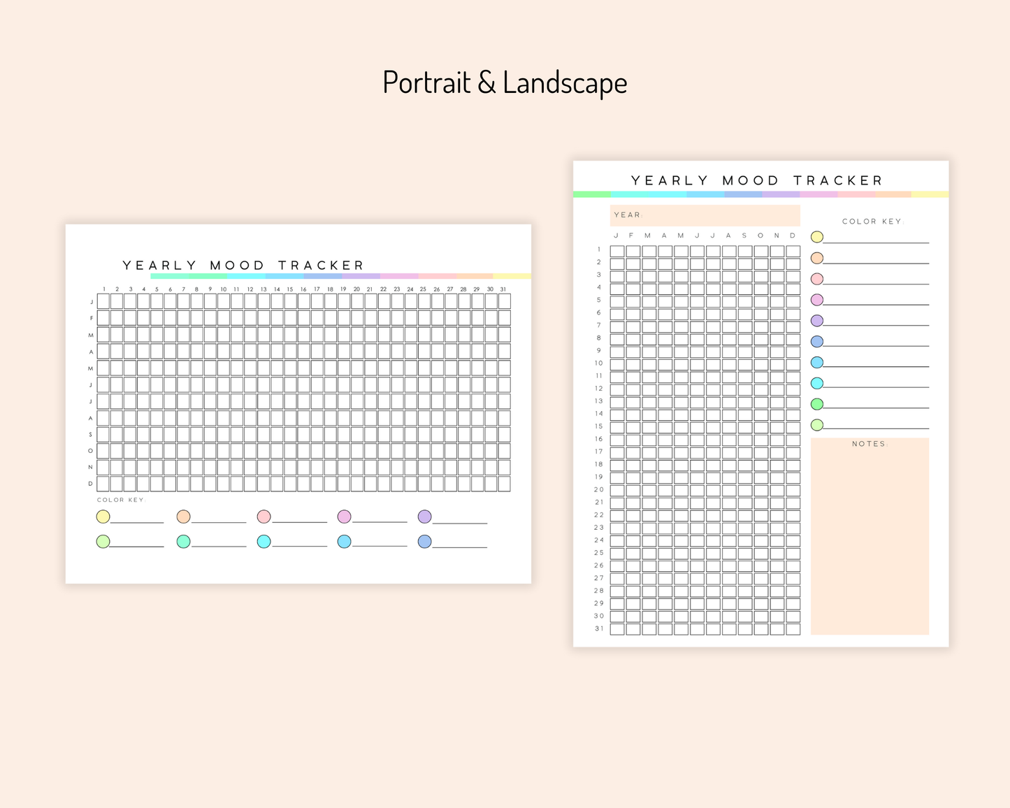 Complete Printable Mood Tracker Kit with Free Feelings Wheel