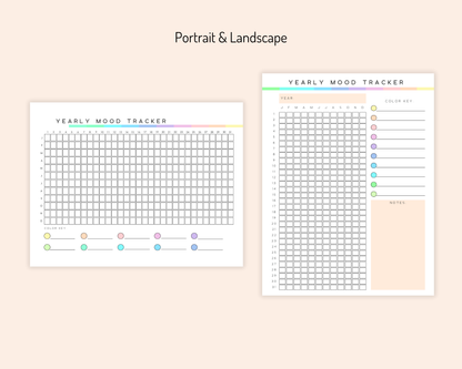 Complete Printable Mood Tracker Kit with Free Feelings Wheel