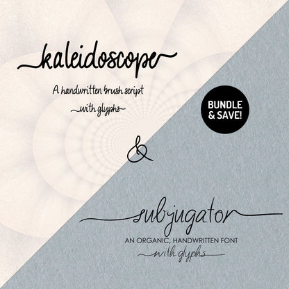 Kaleidoscope & Subjugator, A Glyph-Font Bundle of 2