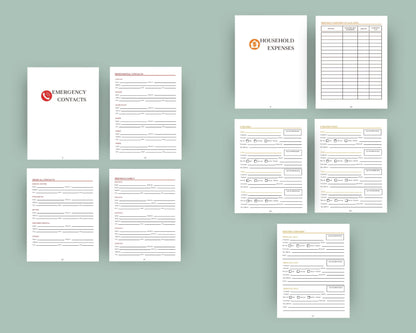 In Case of Emergency Binder & End of Life Planner - Estate Planning Tool, Printable PDF Forms