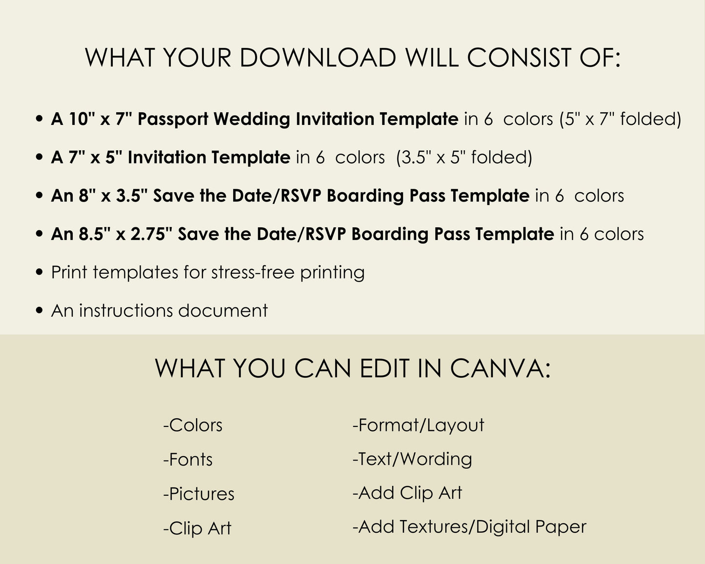 Passport Wedding Invitation Template, Fully Editable, Save the Date Boarding Pass with RSVP QR Code for Destination Wedding