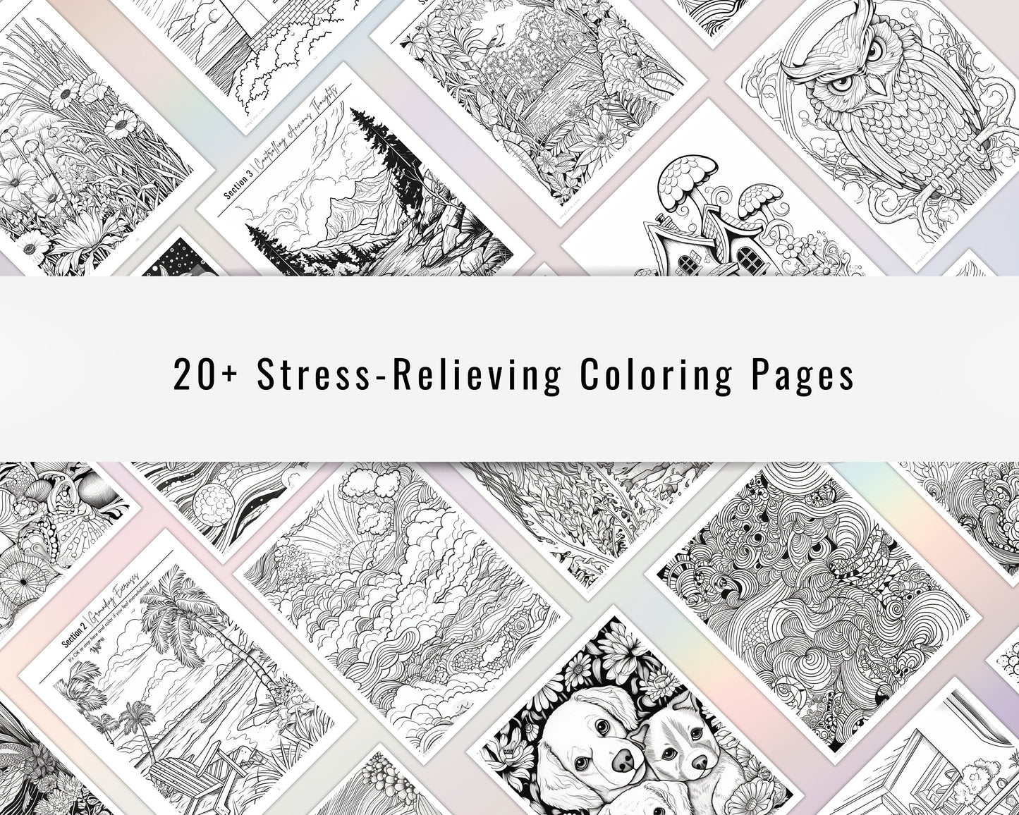 Digital Guided Anxiety Journal with Worksheets & Coloring Pages