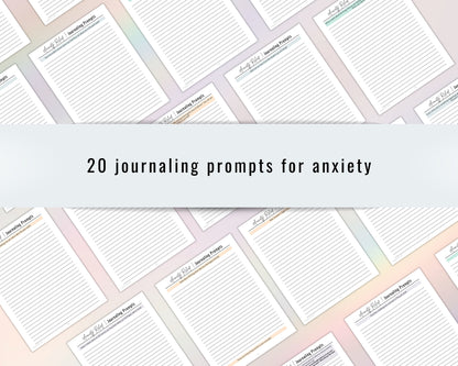 Digital Guided Anxiety Journal with Worksheets & Coloring Pages