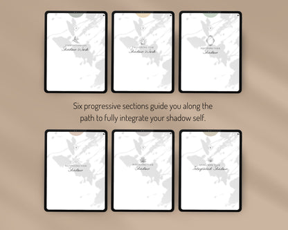 Digital Hyperlinked and Printable Shadow Work Journal with Journaling Prompts and Worksheets