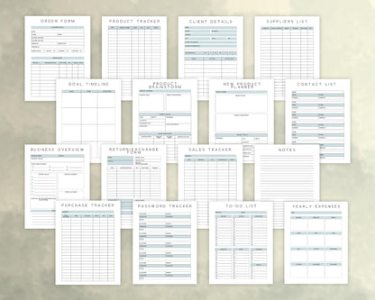 Business Planner Printable, Side Hustle Planner, Etsy Shop Planner, Blog Planner, Digital Download