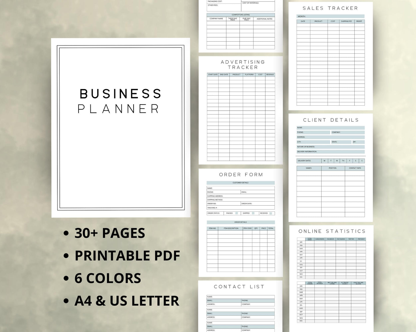 Printable Side Hustle / Small Business Planner