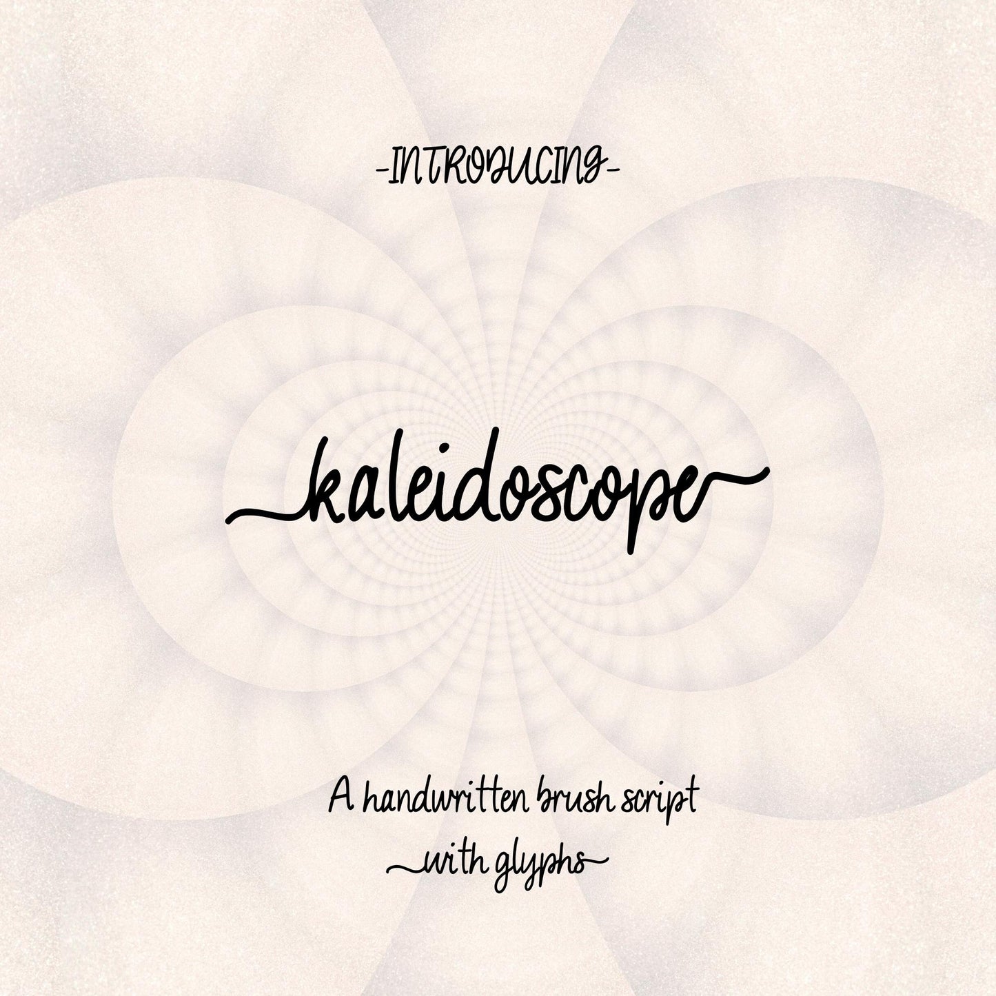 Kaleidoscope, A Brush Style Font w/ Glyphs