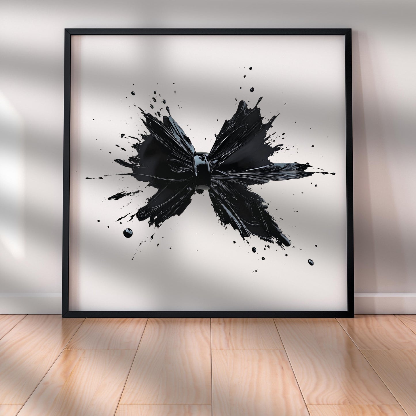 Unique Black Bow Clipart Bundle, PNG & SVG, Abstract Paint Splatter, Free for Commercial Use, Digital Download