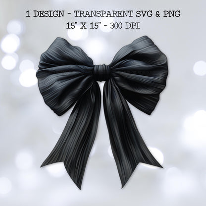 Black Bow Coquette Clipart, PNG & SVG, Free for Commercial Use Digital Download