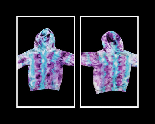 Kid&#39;s Ice Dyed Pullover Hooded Sweatshirt &quot;Wildberry Toaster Pastry&quot;, Size 5/6