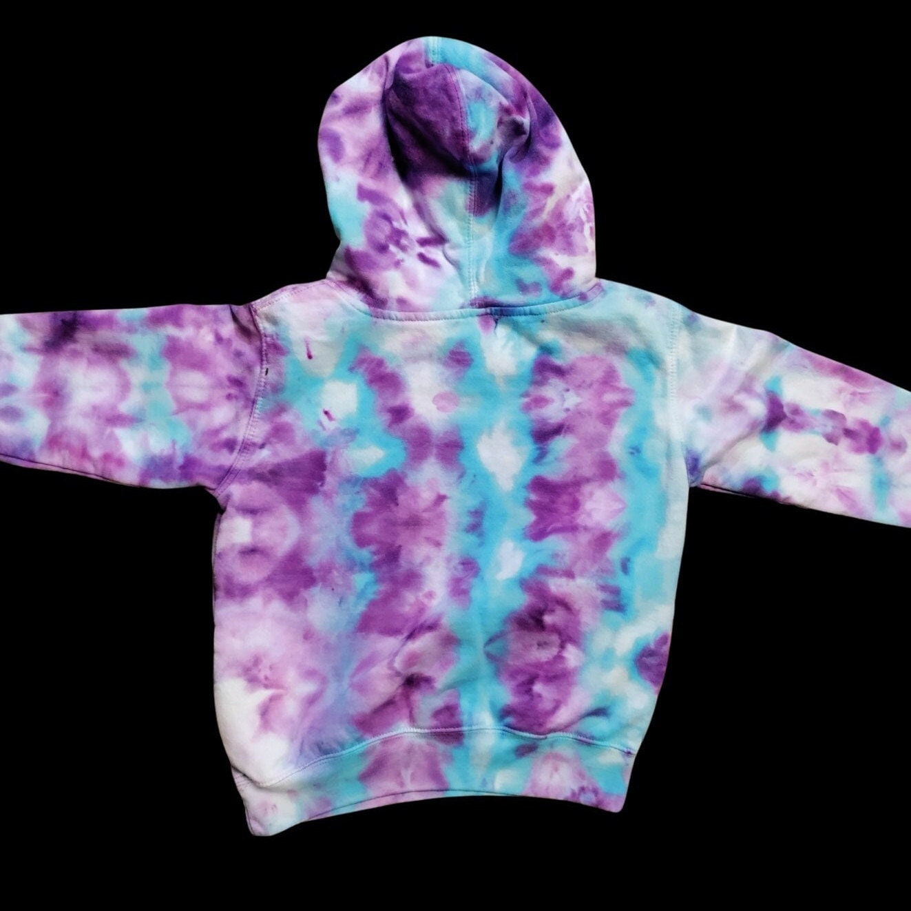 Kid&#39;s Ice Dyed Pullover Hooded Sweatshirt &quot;Wildberry Toaster Pastry&quot;, Size 5/6