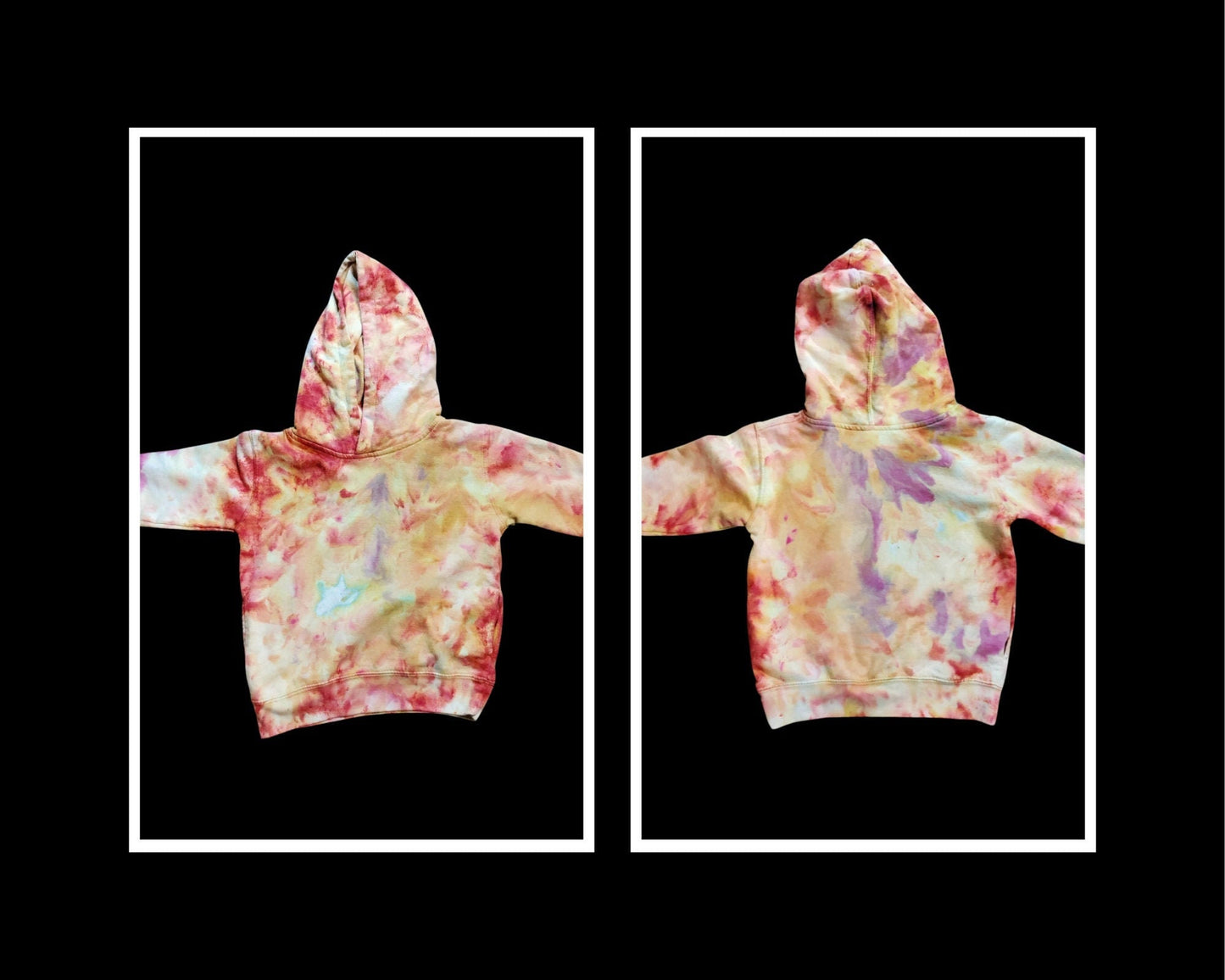 Kid&#39;s Ice Dyed Pullover Hooded Sweatshirt &quot;Hot Chip&quot;, Size 4T