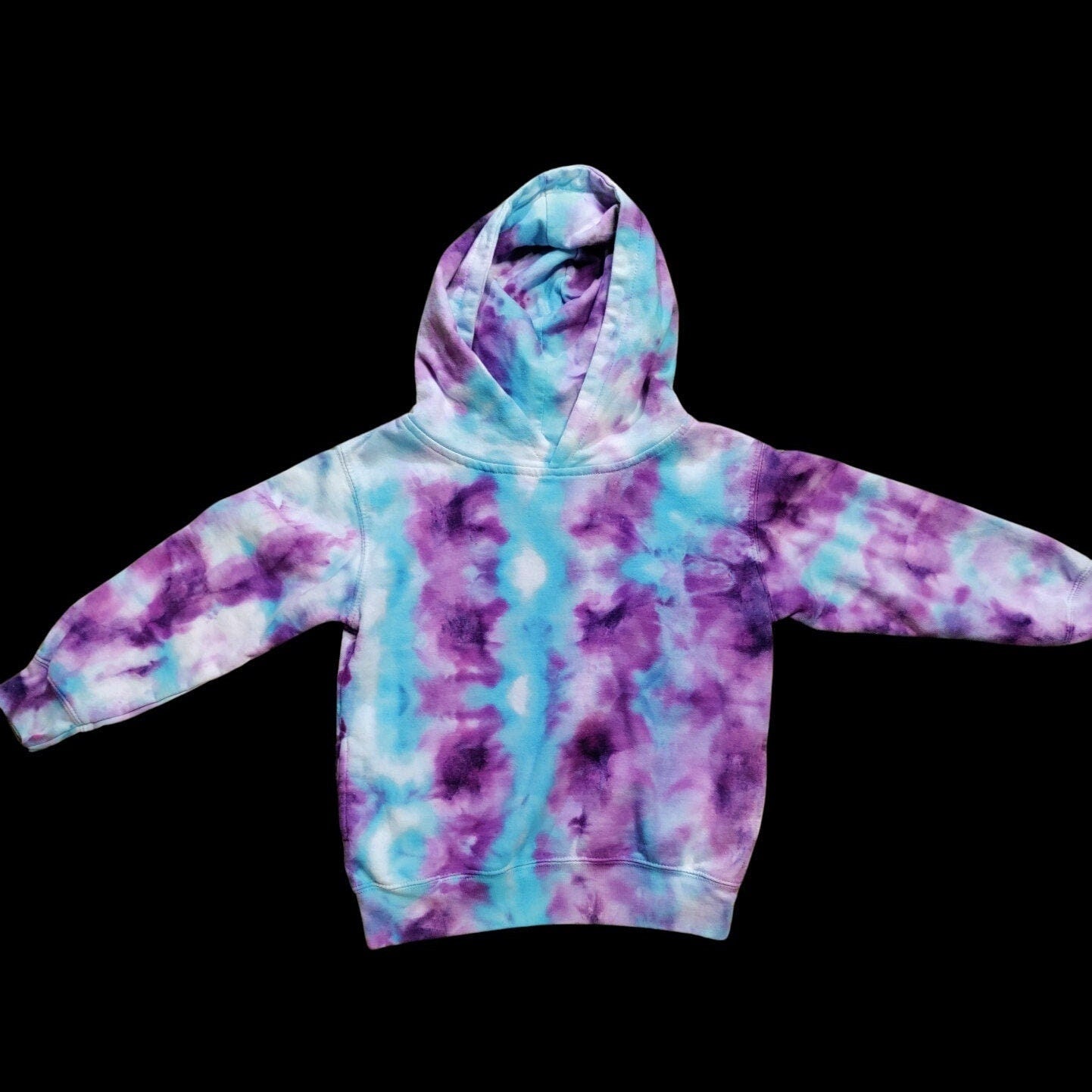 Kid&#39;s Ice Dyed Pullover Hooded Sweatshirt &quot;Wildberry Toaster Pastry&quot;, Size 5/6