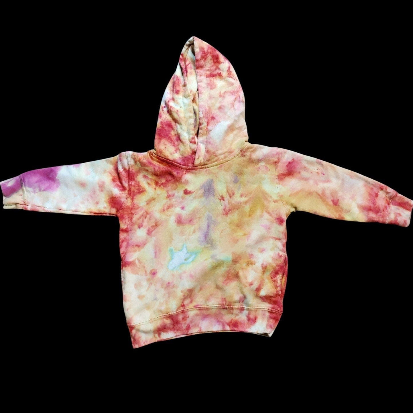 Kid&#39;s Ice Dyed Pullover Hooded Sweatshirt &quot;Hot Chip&quot;, Size 4T